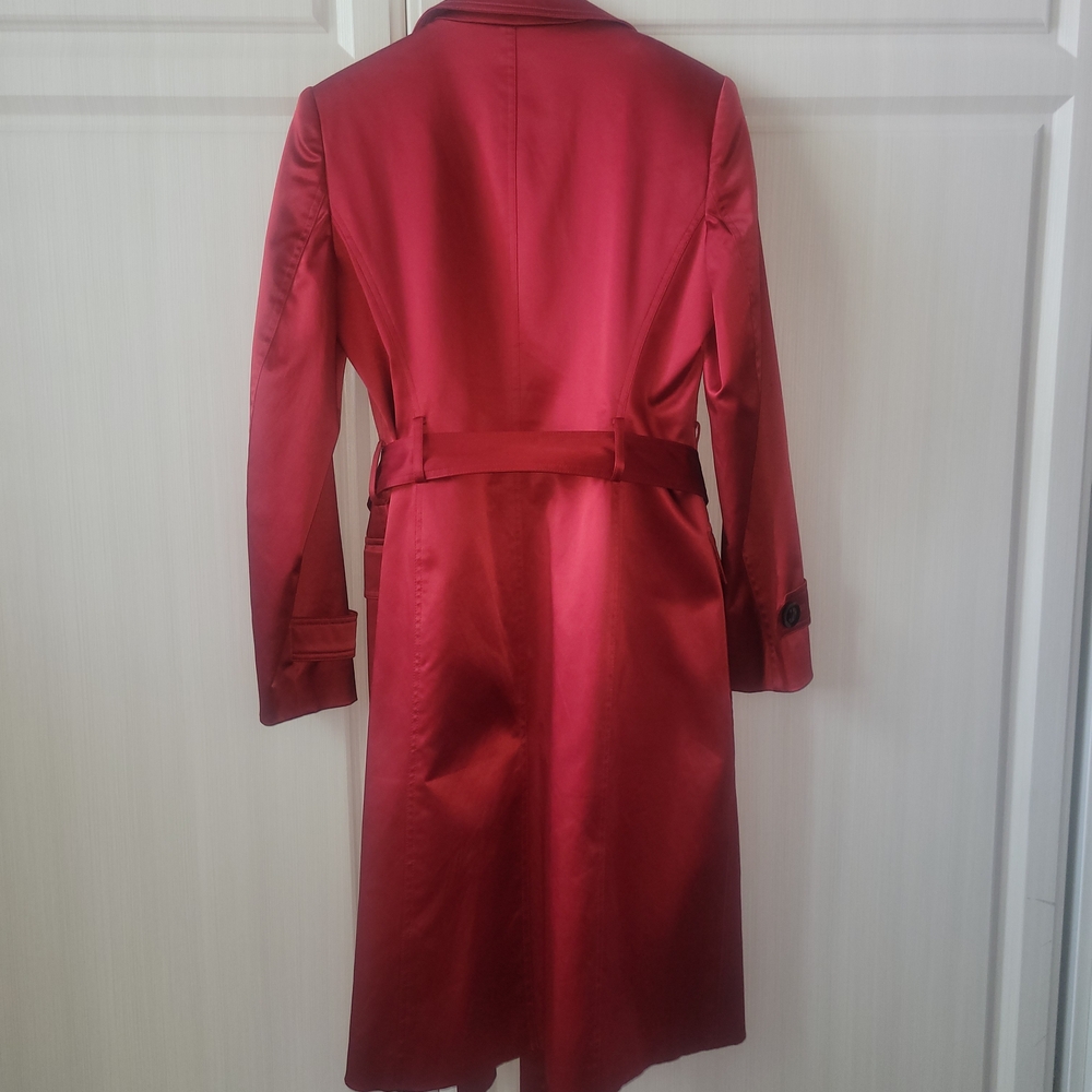 Anne Klein Vibrant Red Satin Jacket - Picture 3 of 3